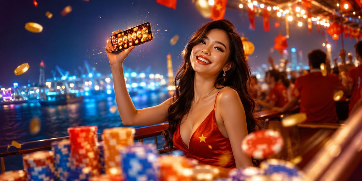 Không khí chợ đêm Hải Phòng với ánh đèn neon – cảm hứng cho danh mục slot game trên di động